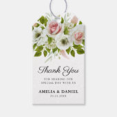 水エレガント色バラ結婚ズ・サンキュー ギフトタグ (正面)