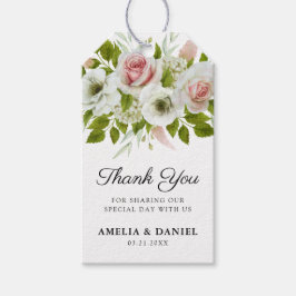 水エレガント色バラ結婚ズ・サンキュー ギフトタグ