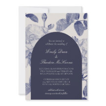 水エレガント色バラ結婚式招待状