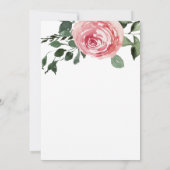 水エレガント色バラ結婚式招待状 招待状 (裏面)