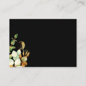 水エレガント色バラ金ゴールド緑 エンクロージャーカード (裏面)