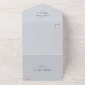 水エレガント色バラ金ゴールド金ゴールドブルゴーニュフローラ オールインワン招待状 (外側)