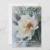 水エレガント色バラ、セージ・グリーン&クリーム 招待状 (正面)
