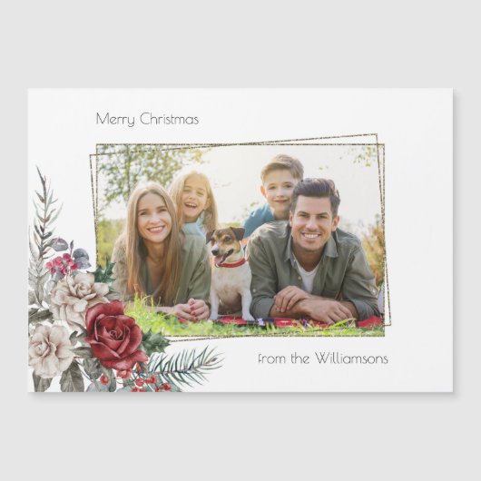 水エレガント色バラ、松と金ゴールドフレーム写真 (正面)