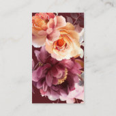 水エレガント色バーガンディQRコードウェディングRSVP エンクロージャーカード (裏面)