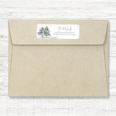 水エレガント色パインツリーズ差出人住所 ラベル