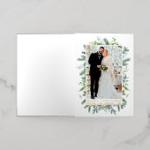 水エレガント色パインフレーム新着金ゴールド 箔シーズンカード (外側レイダウン)