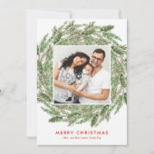 水エレガント色パインブランチリース写真 シーズンカード (正面)