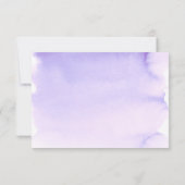 水エレガント色パステルパープル金ゴールドバルミツワー 出欠カード (裏面)