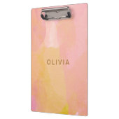 水エレガント色パステル名パーソナライズされたピンク クリップボード (左)