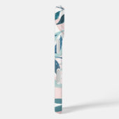 水エレガント色パステル葉モノグラム Case-Mate iPhoneケース (裏面 / 右)