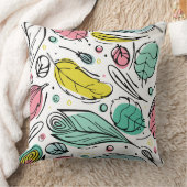 水エレガント色パターンlリーフ クッション (ブランケット)