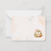 水エレガント色パンプキ感謝していンは赤ちゃんシャワー ノートカード (裏面)