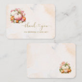 水エレガント色パンプキ感謝していンは赤ちゃんシャワー ノートカード (正面/裏面)