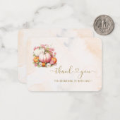 水エレガント色パンプキ感謝していンは赤ちゃんシャワー ノートカード (正面/裏面インサイチュ)