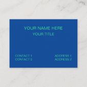 水エレガント色パープルブルーアルコールインク 名刺 (裏面)