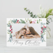 水エレガント色パープルベリーと緑の写真 シーズンカード (スタンド正面)