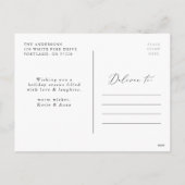 水エレガント色パープルベリーと緑の写真 シーズンポストカード (裏面)