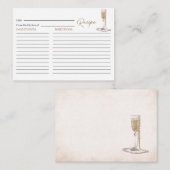 水エレガント色パールとプロセッコブライダルショー エンクロージャーカード (正面/裏面)