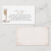 水エレガント色パールプロセッコブライダルシャワーR エンクロージャーカード (正面/裏面)