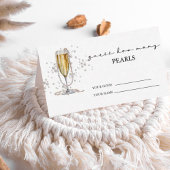 水エレガント色パール&プロセッコブライダルシャワー エンクロージャーカード