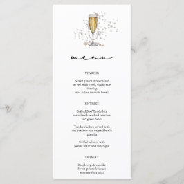 水エレガント色パール&プロセッコブライダルシャワー メニュー