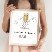 水エレガント色パール&プロセッコブライダルシャワー 台座サイン