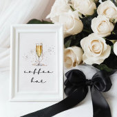 水エレガント色パール&プロセッコブライダルシャワー 台座サイン