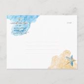水エレガント色ヒトデ海岸保存日 案内ポストカード (裏面)