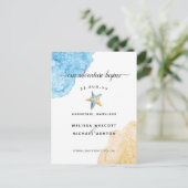 水エレガント色ヒトデ海岸保存日 案内ポストカード (スタンド正面)