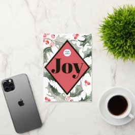 水エレガント色ビジネスのクリスマスカードロゴ 箔シーズンカード