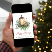 水エレガント色ビジネスクリスマス シーズンカード