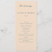 水エレガント色ビーチブルーウェーブクラシック結婚ズ プログラム (正面)