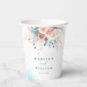 水エレガント色ビーチ 紙コップ (裏面)