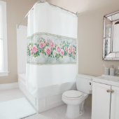 水エレガント色ピンクのローズフローラシャワーカーテン シャワーカーテン (インサイチュ)