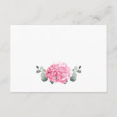 水エレガント色ピンクアジサイ結婚の詳細 エンクロージャーカード (裏面)