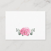 水エレガント色ピンクアジサイ結婚の詳細 エンクロージャーカード (裏面)