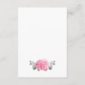 水エレガント色ピンクアジサイ結婚の詳細 エンクロージャーカード (裏面)