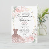 水エレガント色ピンクキンセスペインのーニェラカンス 招待状 (スタンド正面)