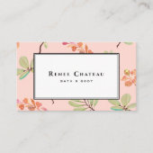 水エレガント色ピンクピーチプロフェッショナル 名刺 (正面)