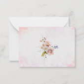 水エレガント色ピンクフローラ赤ちゃんシャワー感謝してい ノートカード (裏面)