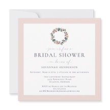 水エレガント色ピンクブルーリースブライダルシャワー