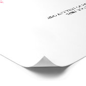 水エレガント色ピンクボウブライダルシャワー標識 ポスター (角)