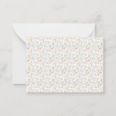 水エレガント色ピンクボウ一つ間抜けのガチョウベビー ノートカード (裏面)