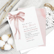 水エレガント色ピンクボウ女の子の赤ちゃんシャワー