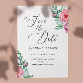 水エレガント色ピンクボホフローラ庭園の結婚式 セーブザデート