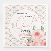 水エレガント色ピンクローズガール1st誕生日 (正面)