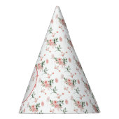 水エレガント色ピンクローズガール1st誕生日 パーティーハット (右)