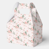 水エレガント色ピンクローズガール1st誕生日 フェイバーボックス (裏面)