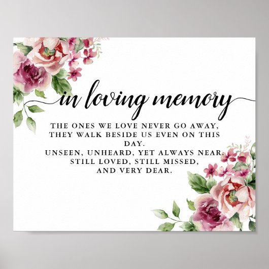 水エレガント色ピンクローズブーケ結婚ス ポスター (正面)